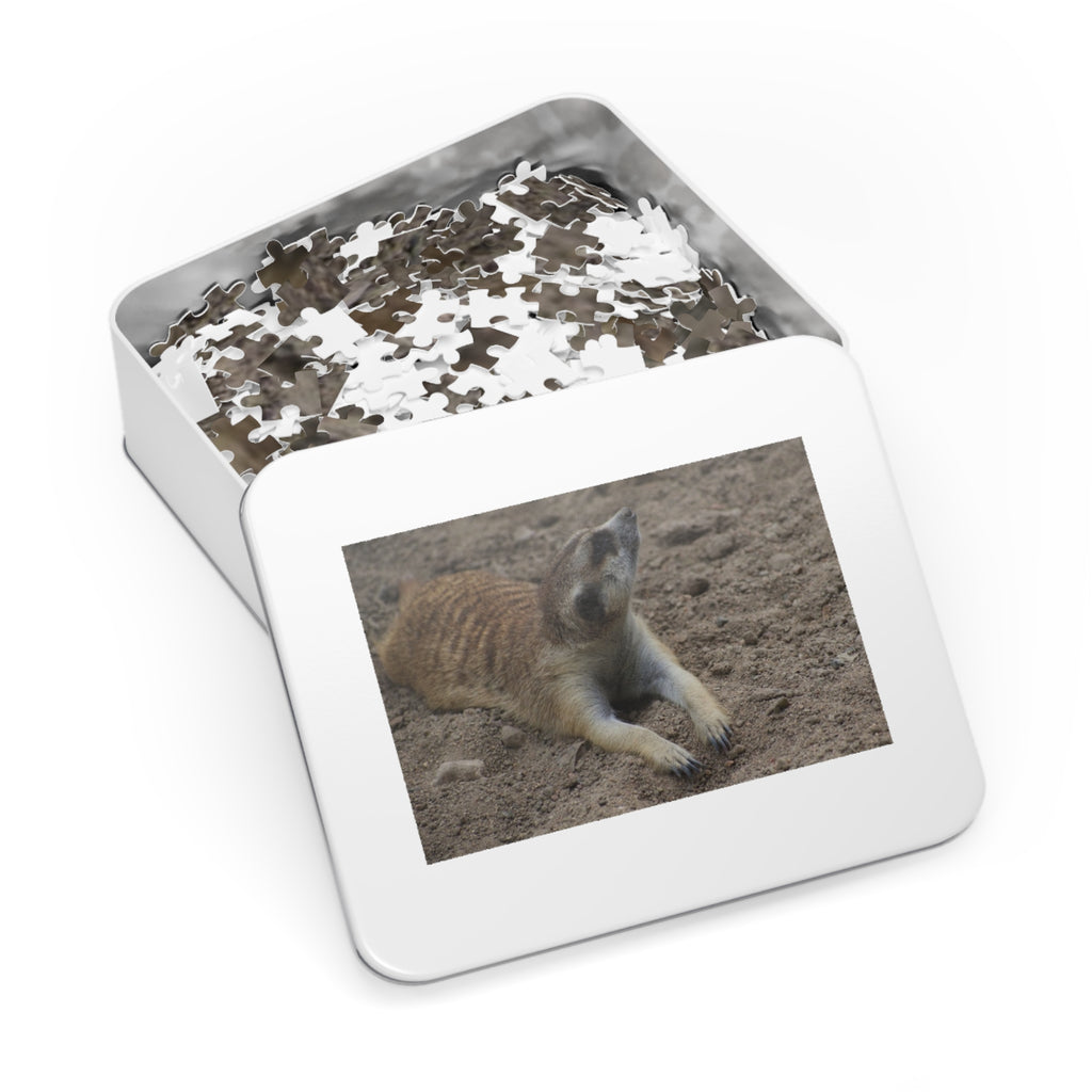 Meerkat Jigsaw Puzzle with Tin – Wildlife Puzzle Gift