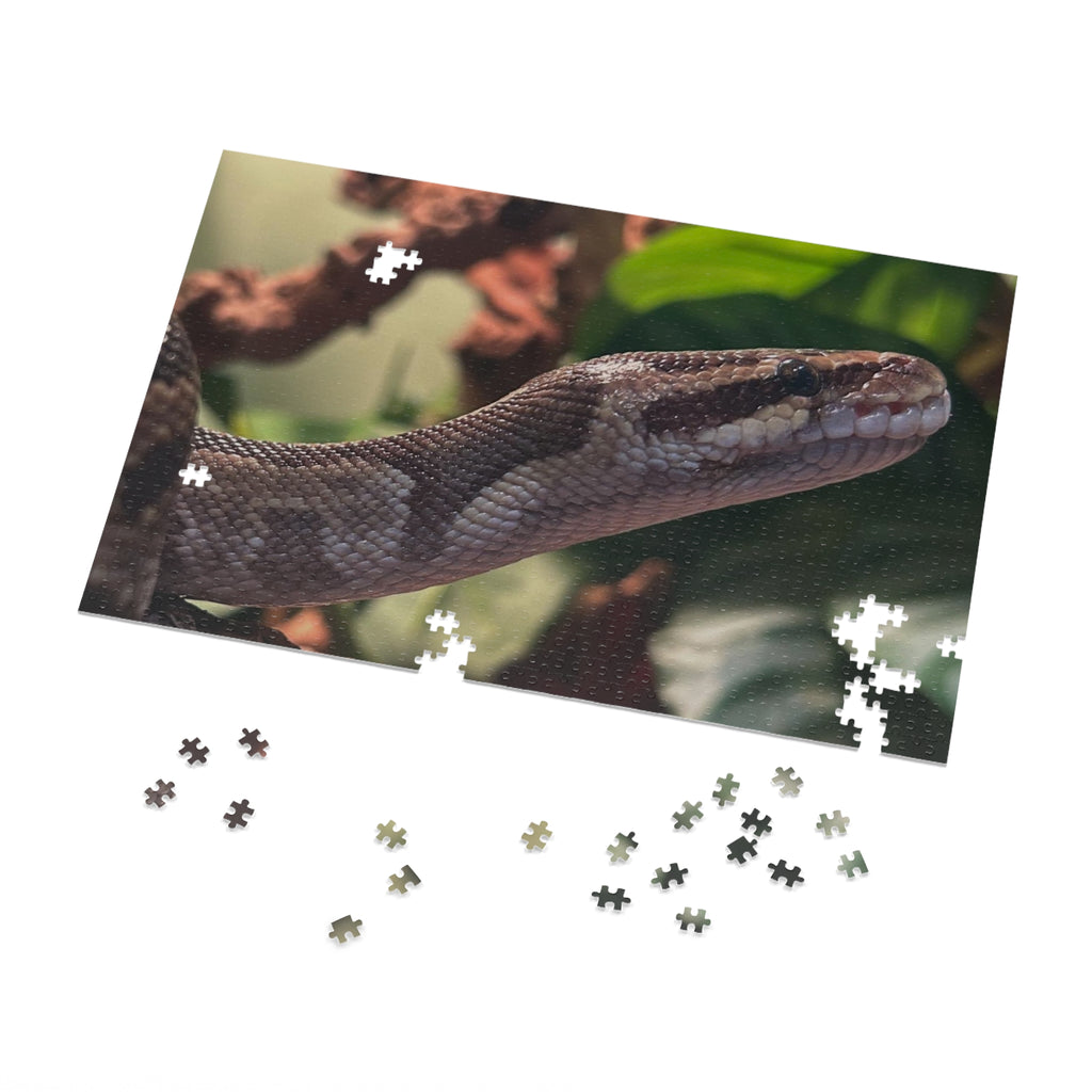 Snake Puzzle — Realistic Ball Python Jigsaw Puzzle with Tin
