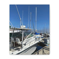 Marina Yacht Canvas Print – Stretched Matte Harbor Wall Art