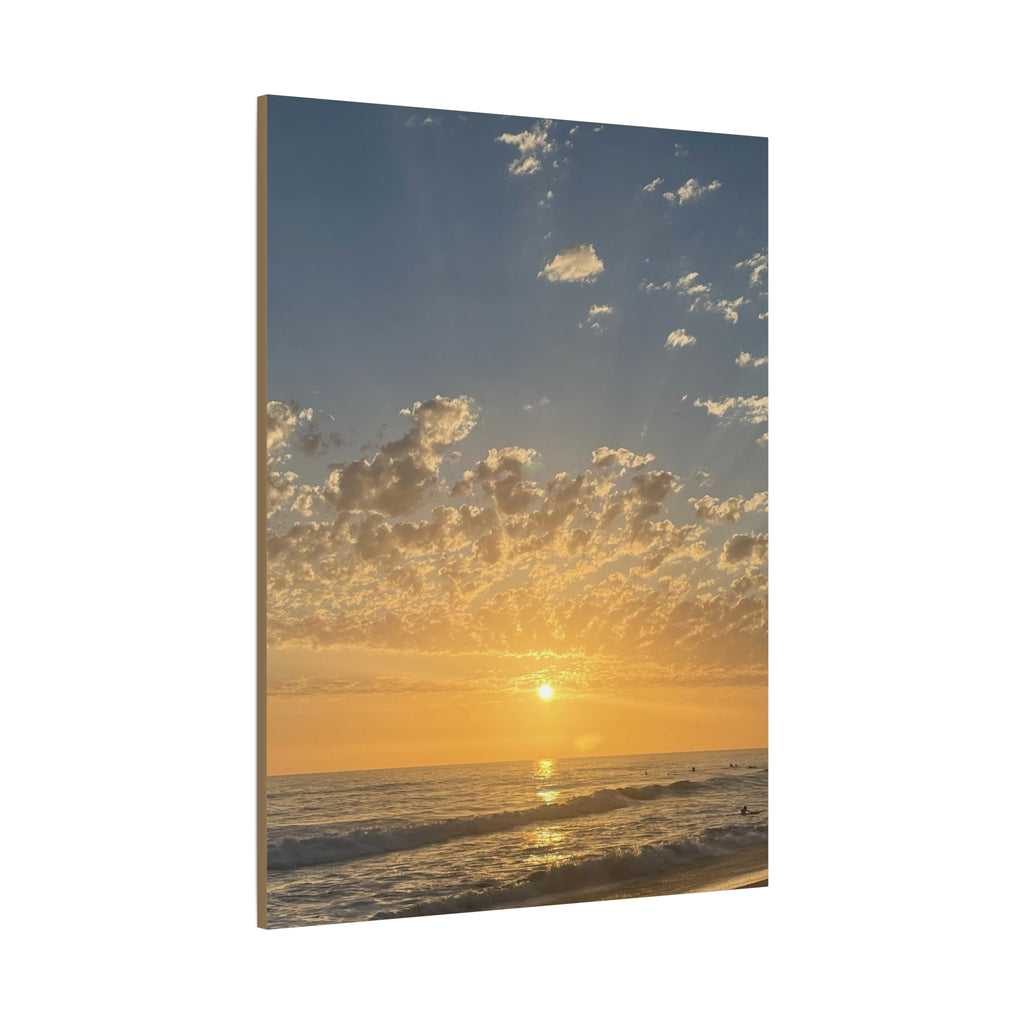 Sunset Over Ocean Matte Canvas Print — Beach Sunrise Wall Art (Stretched 1.25")