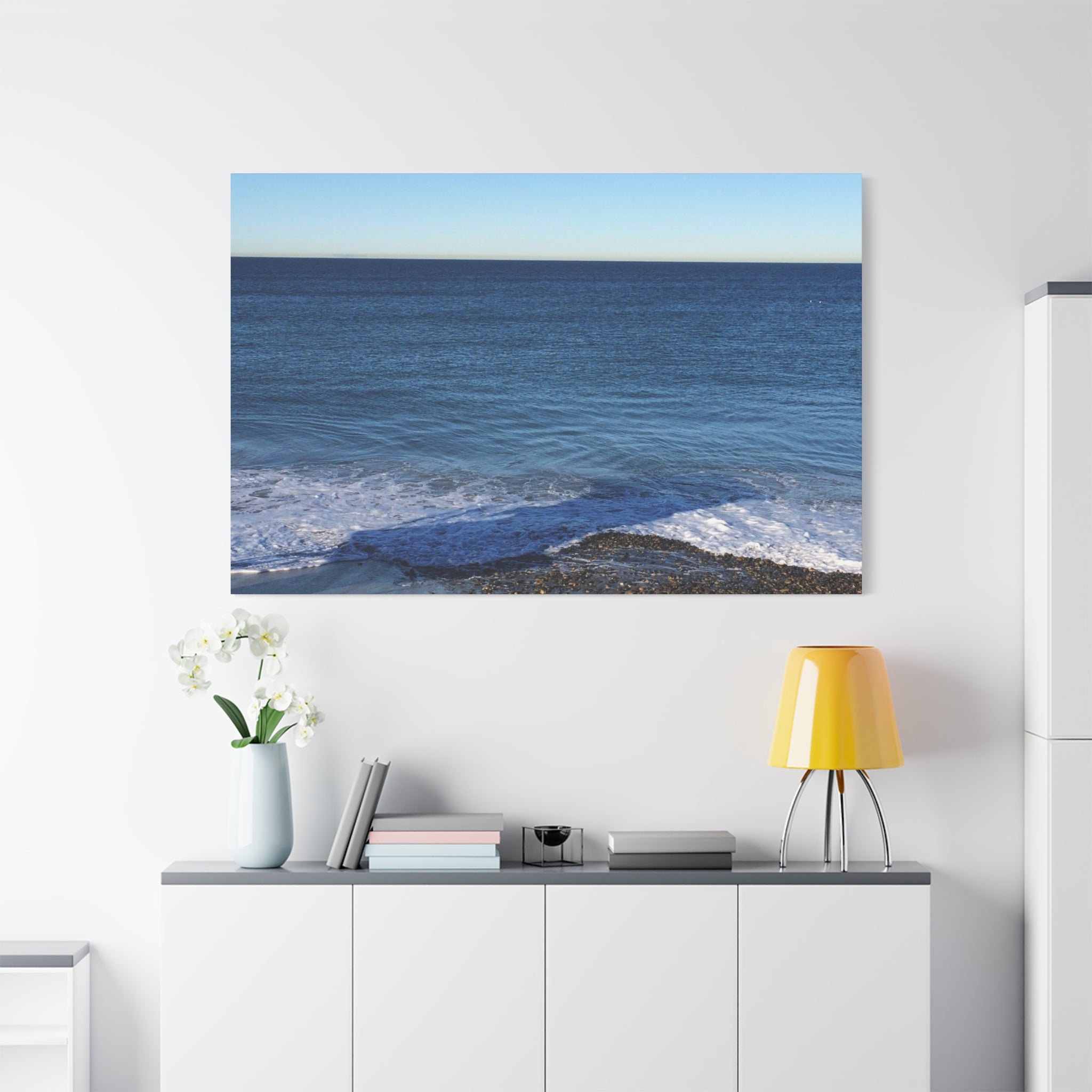 Ocean Horizon Matte Canvas Print — Serene Seascape Wall Art