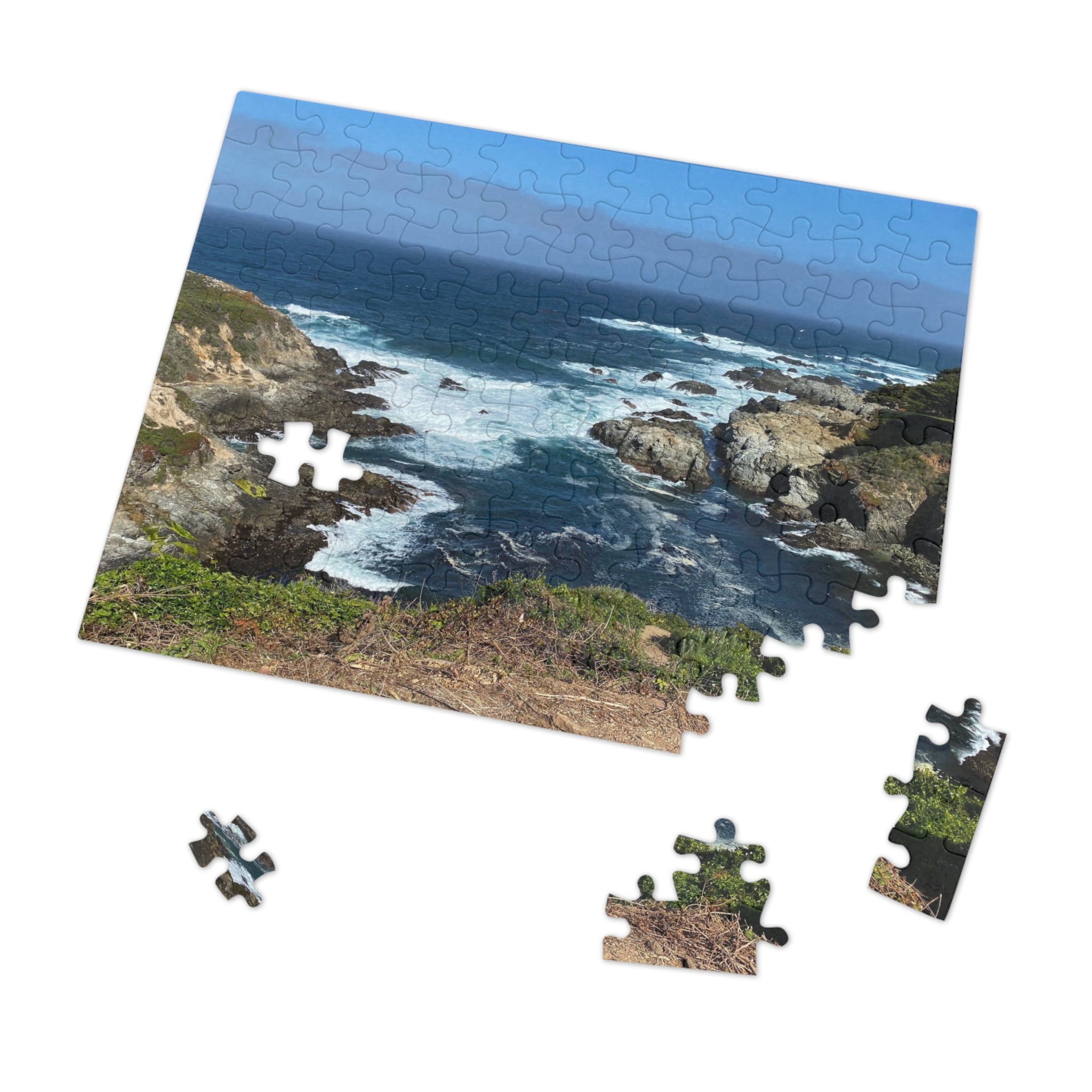Coastal Cliffs Jigsaw Puzzle (with Tin) - Scenic Ocean Puzzle