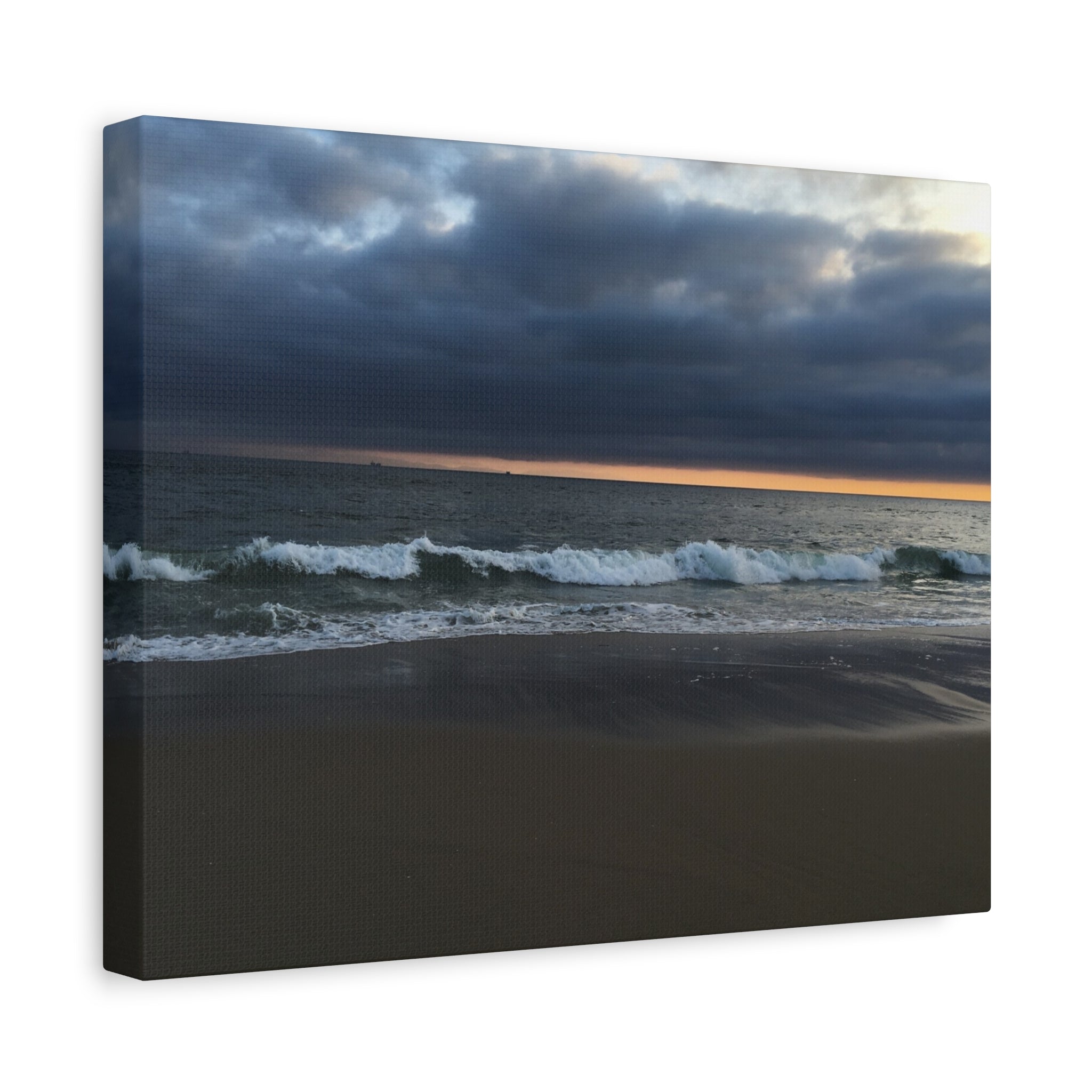 Ocean Beach Sunset Canvas Print — Matte Stretched Wall Art