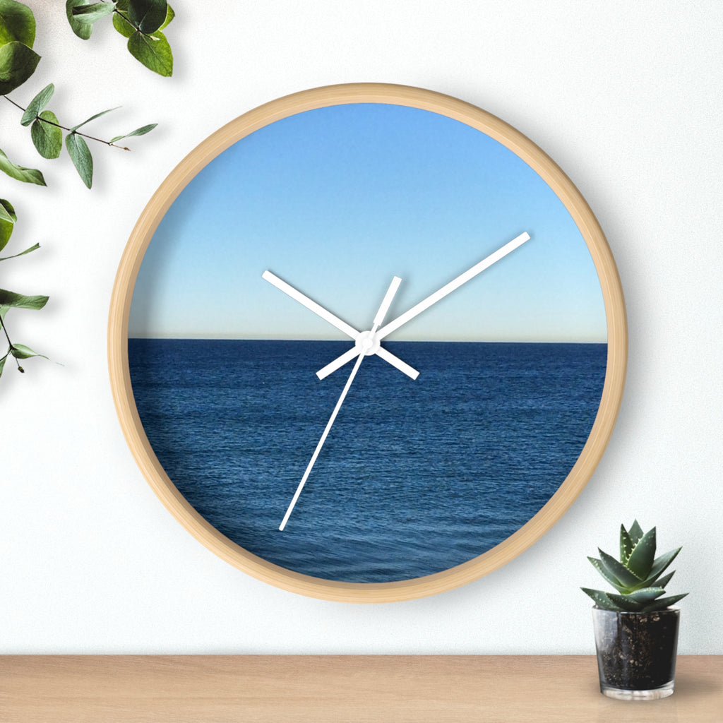 Ocean Horizon Wall Clock – Coastal Sea View Decorative Clock