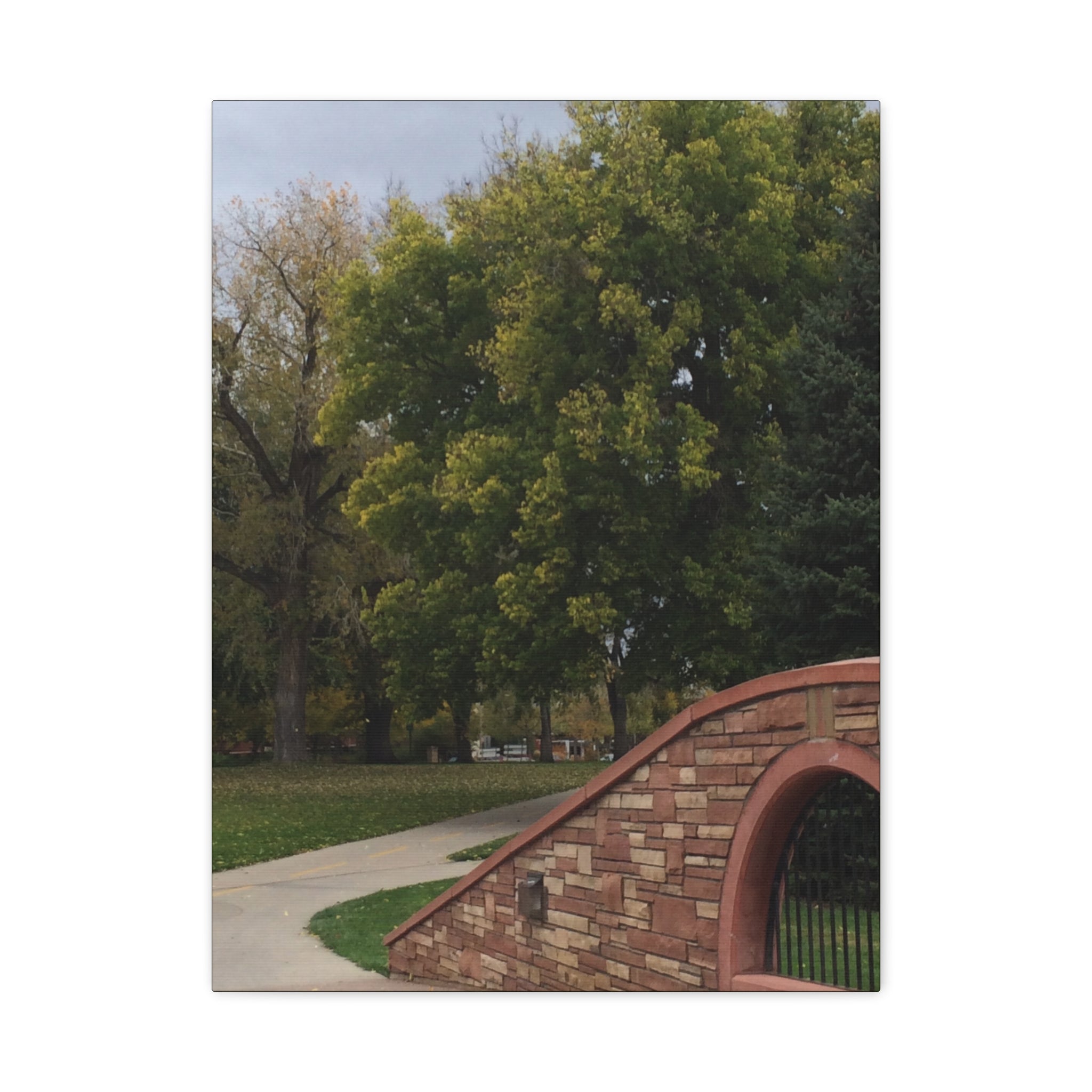 Park Pathway Matte Canvas Wall Art — Stretched 1.25"