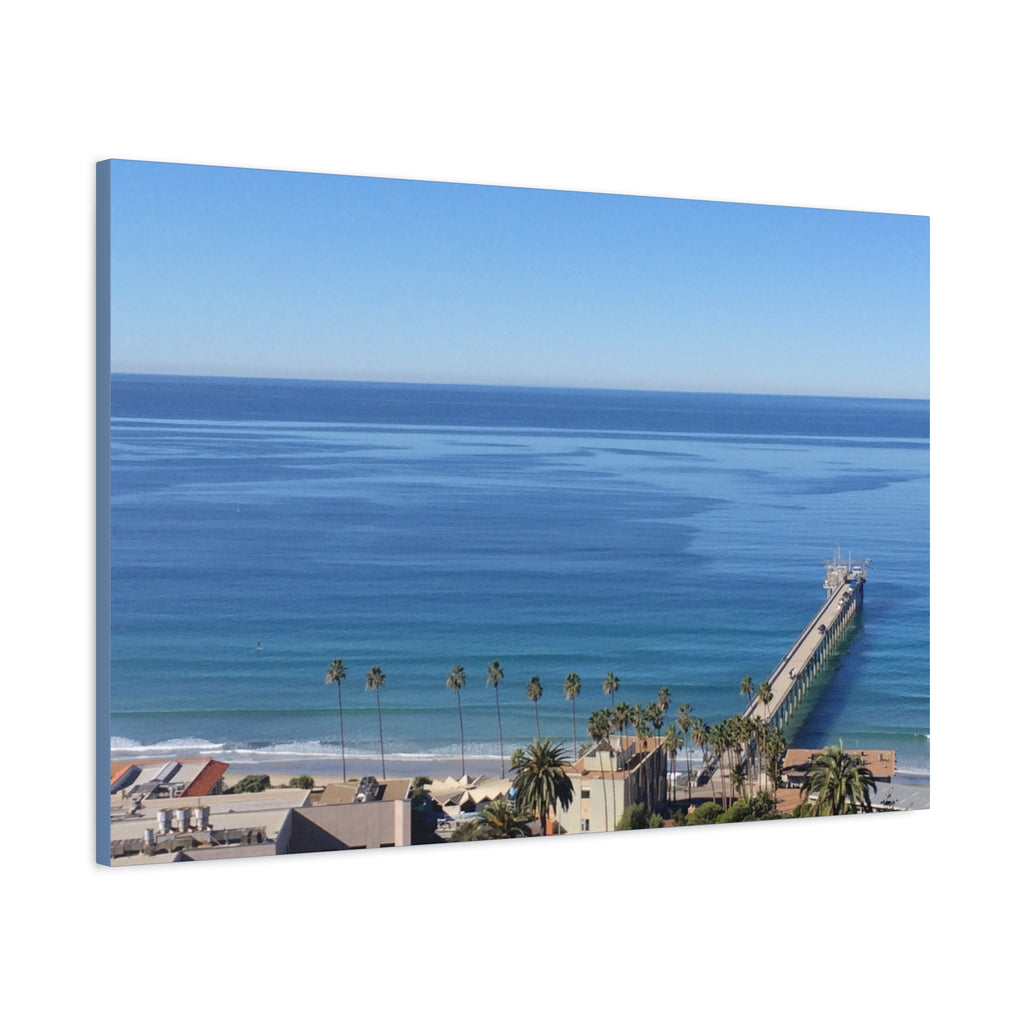 Coastal Pier Canvas Print — Matte Stretched Ocean Wall Art