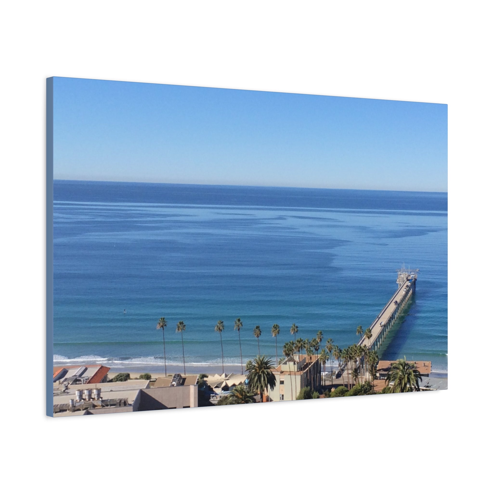 Coastal Pier Canvas Print — Matte Stretched Ocean Wall Art