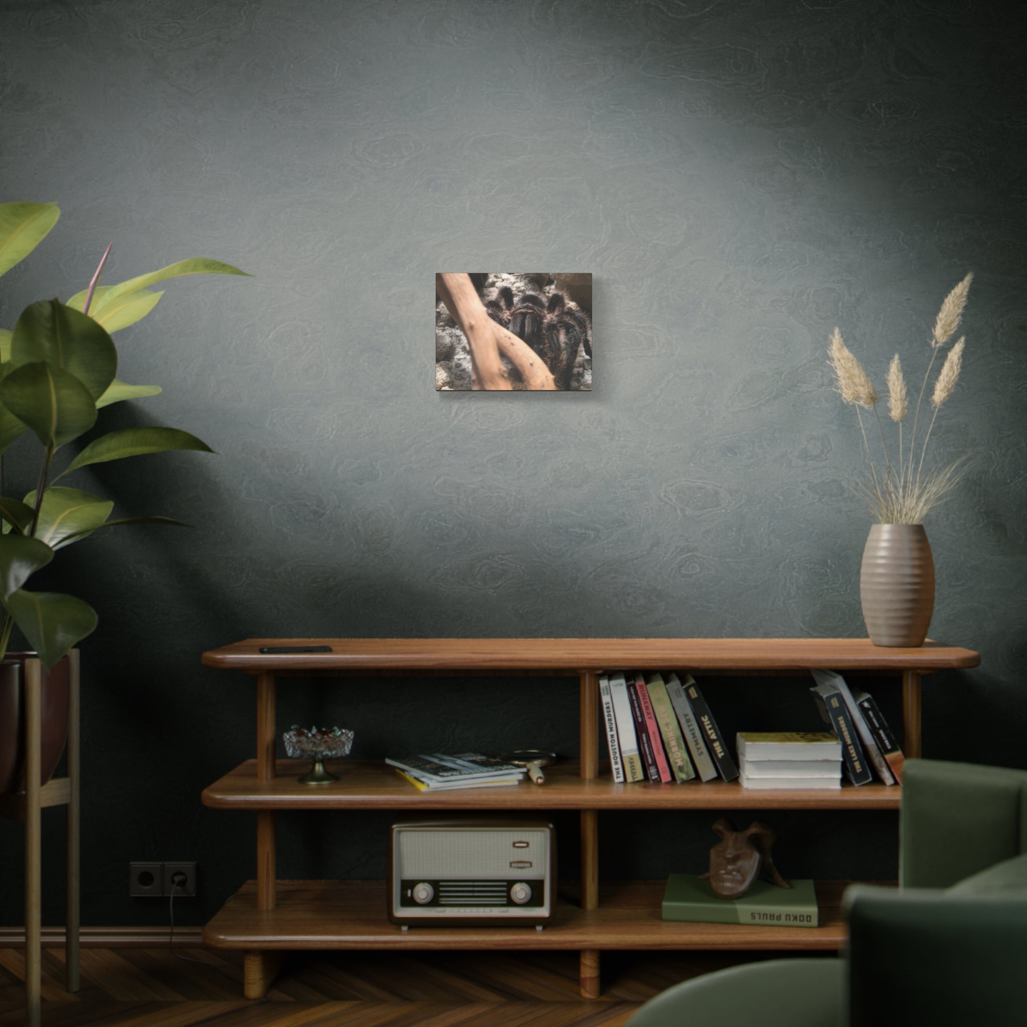 Tarantula Staredown Matte Canvas Print — Naturalistic Arachnid Wall Art