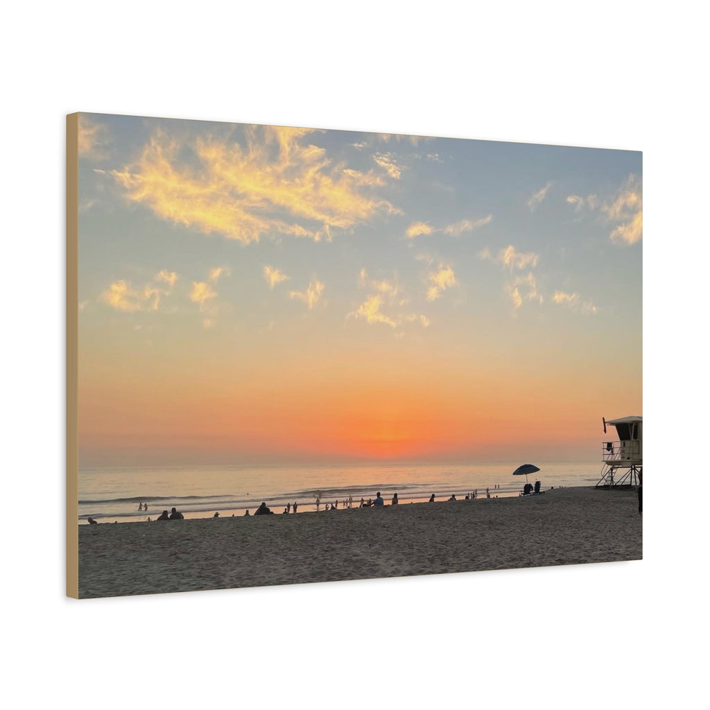 Sunset Beach Canvas Print — Matte Stretched Wall Art
