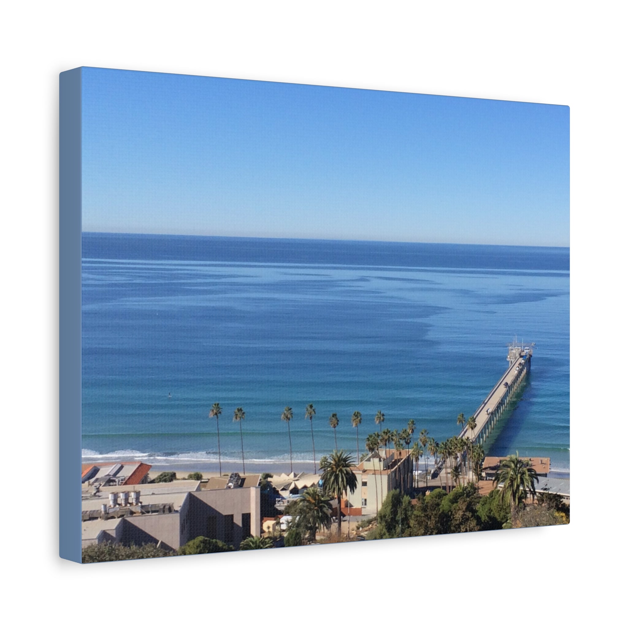 Coastal Pier Canvas Print — Matte Stretched Ocean Wall Art