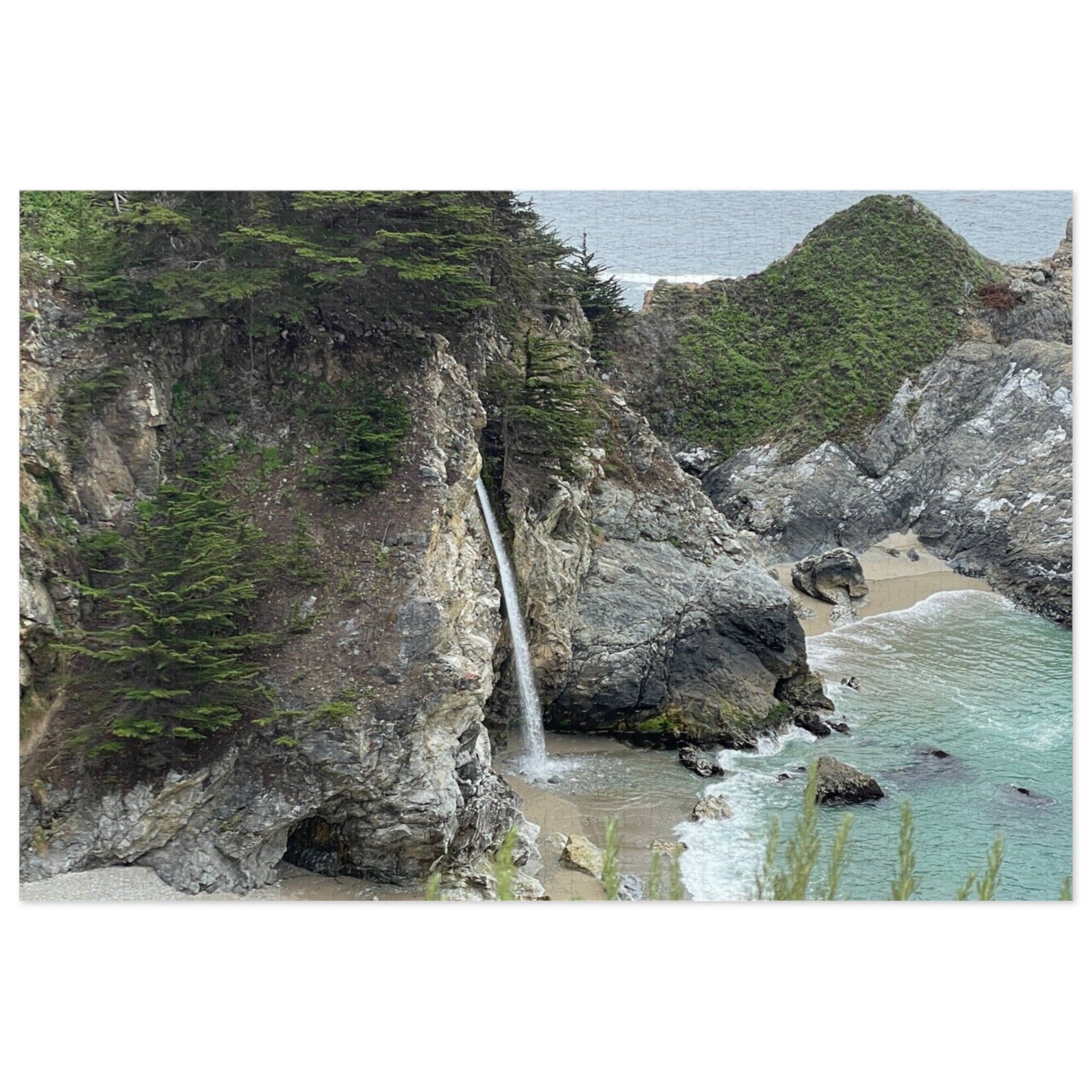 Coastal Waterfall Jigsaw Puzzle (with Tin)