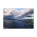 Ocean Horizon Boat Ride Matte Canvas Print – Stretched Seascape Wall Art