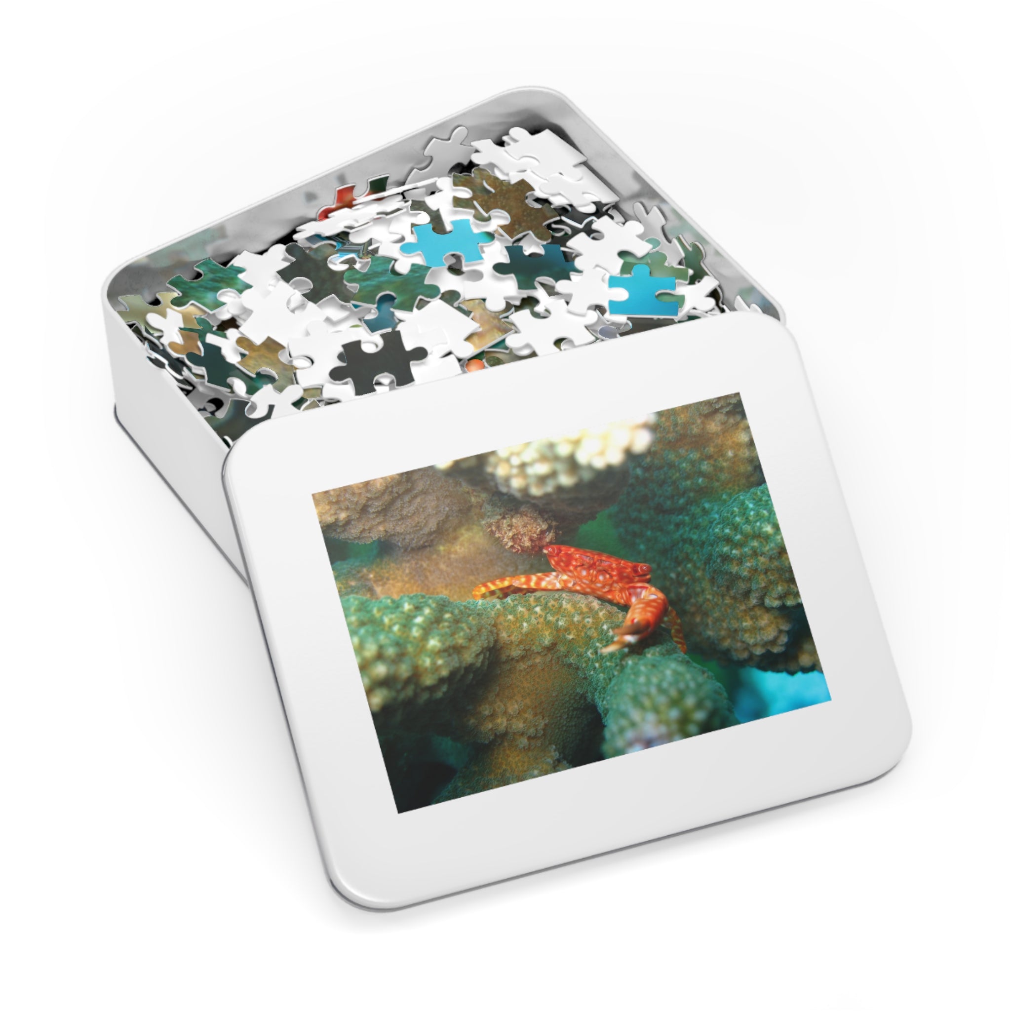 Coral Reef Crab Jigsaw Puzzle (with Tin) — Ocean Puzzle Gift