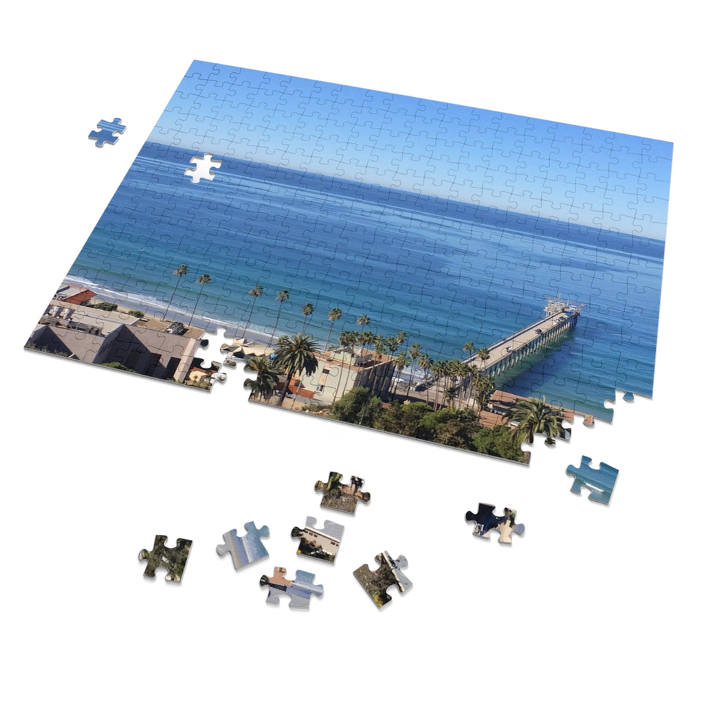 Coastal Pier Jigsaw Puzzle (with Tin) — Scenic Ocean View Puzzle Gift
