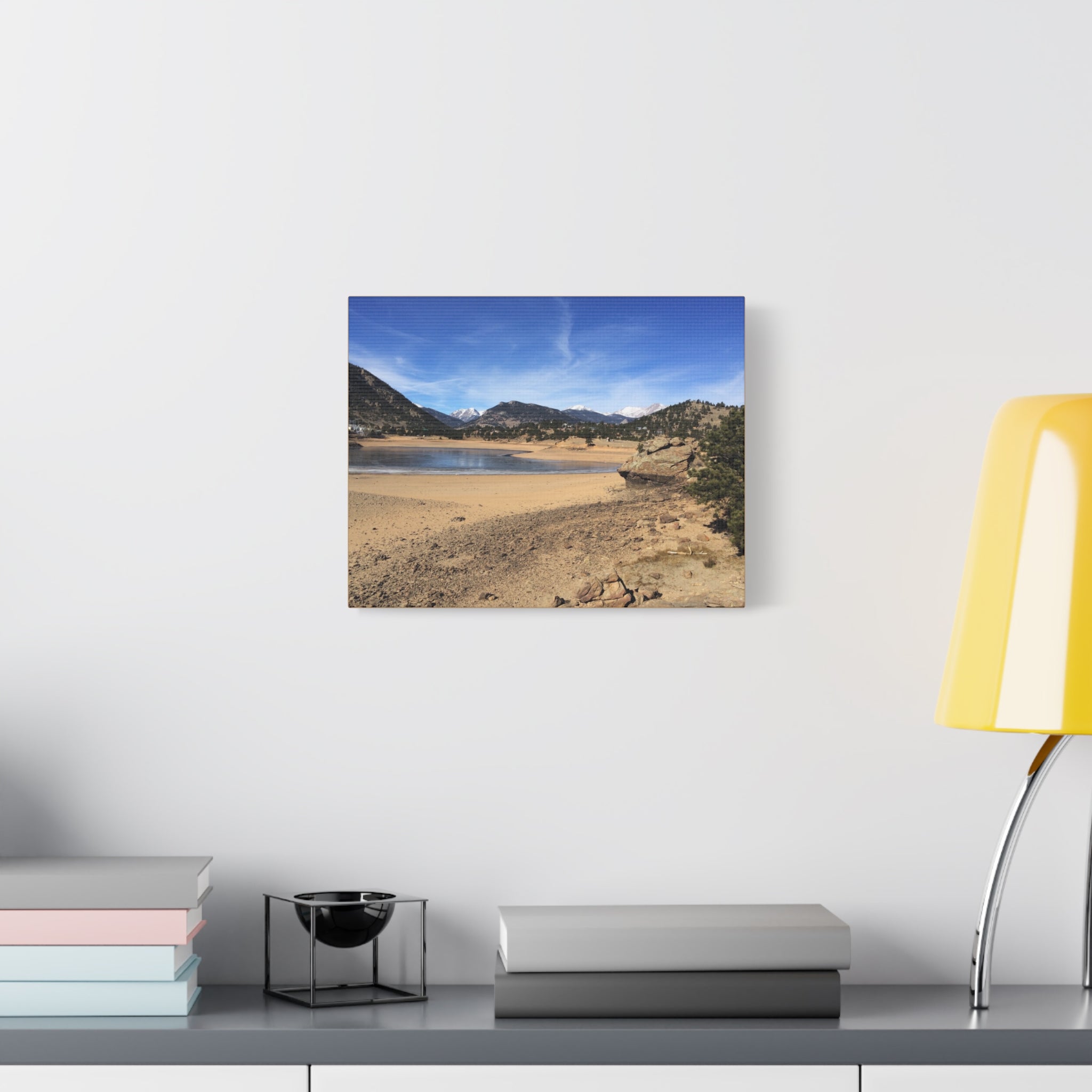 Mountain Lake Landscape Canvas Print — Matte Stretched Wall Art