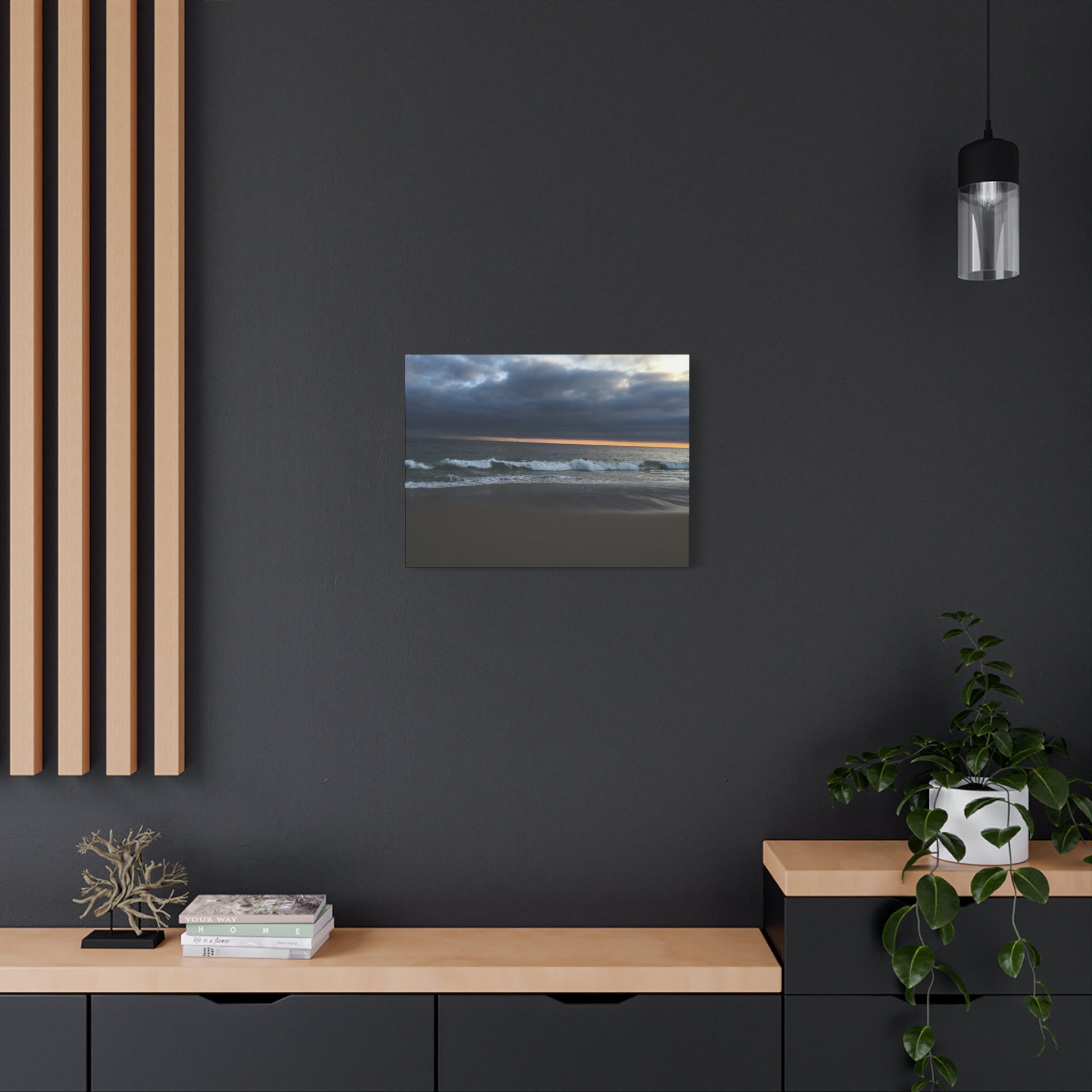 Ocean Beach Sunset Canvas Print — Matte Stretched Wall Art