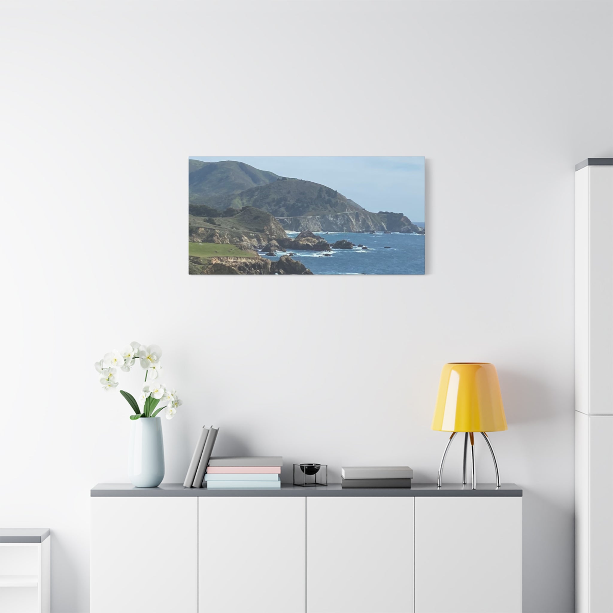 Coastal Cliff Canvas Print — Pacific Ocean Seascape Wall Art