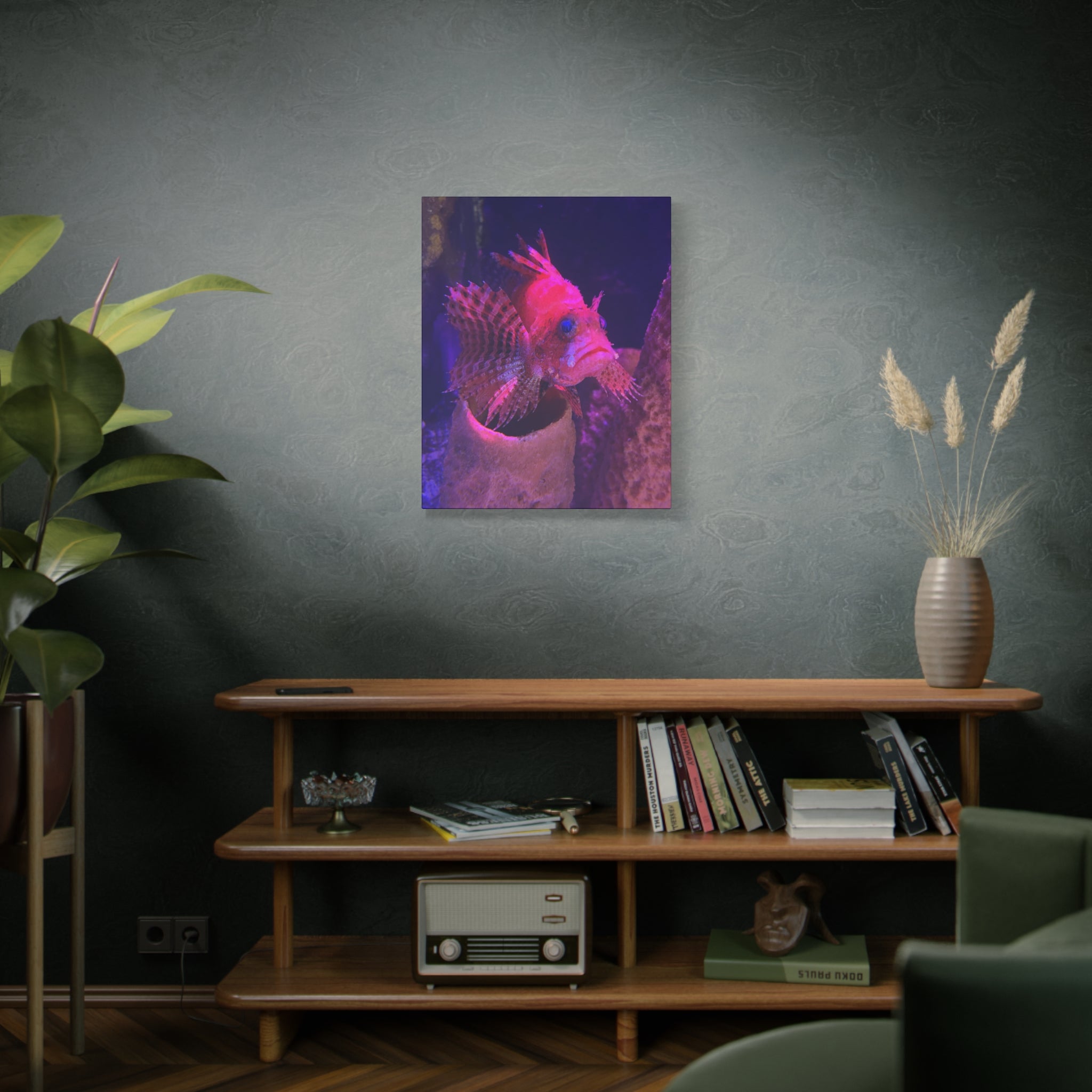 Fuzzy Dwarf Lionfish Canvas Print — Vibrant Marine Wall Art (1.25" Stretched)