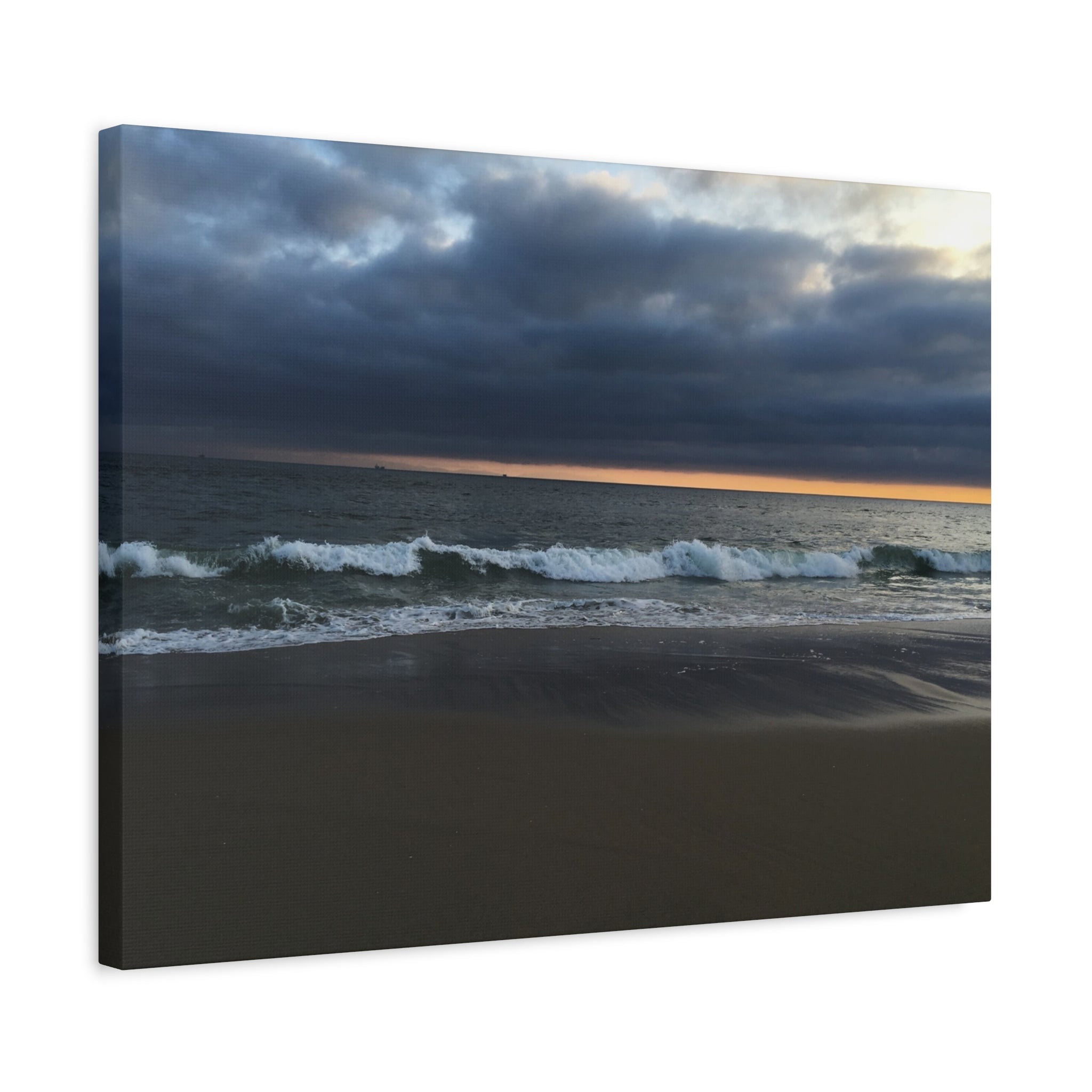 Ocean Beach Sunset Canvas Print — Matte Stretched Wall Art