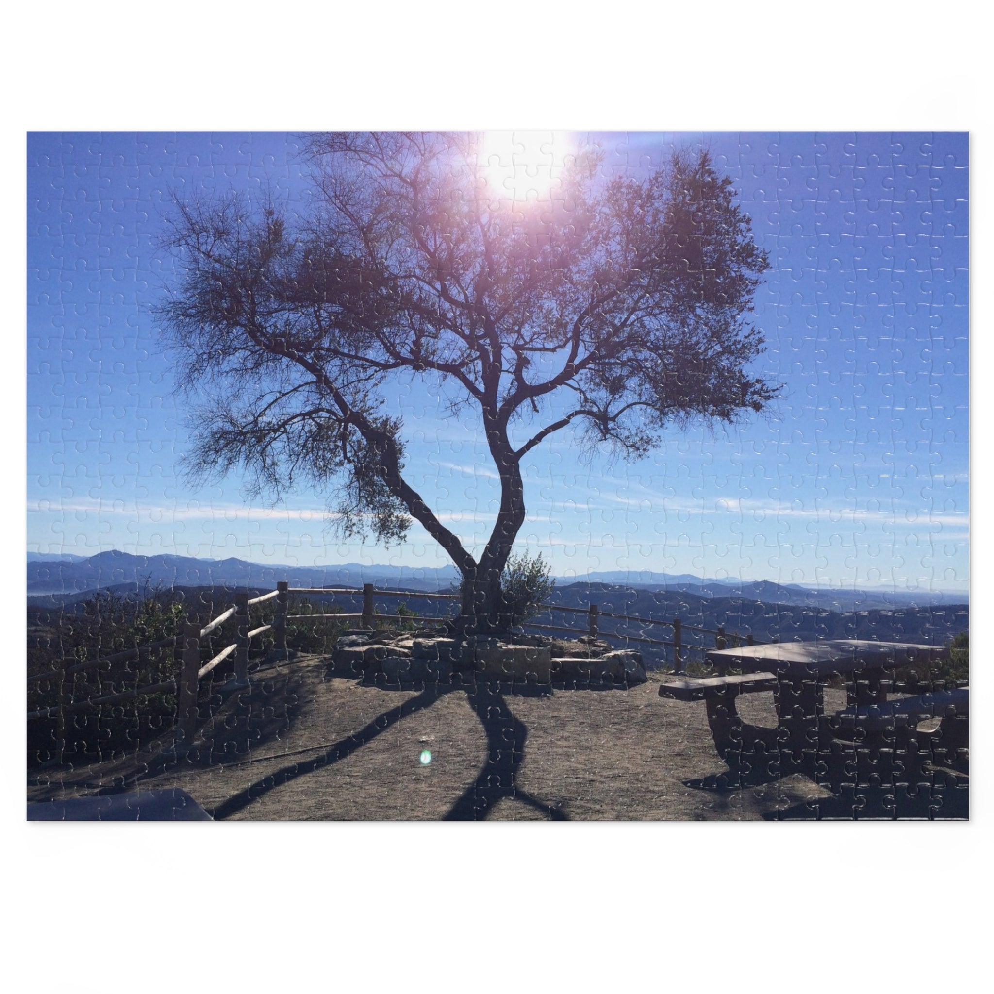 Scenic Mountaintop Jigsaw Puzzle (with Tin) — Landscape Puzzle Gift