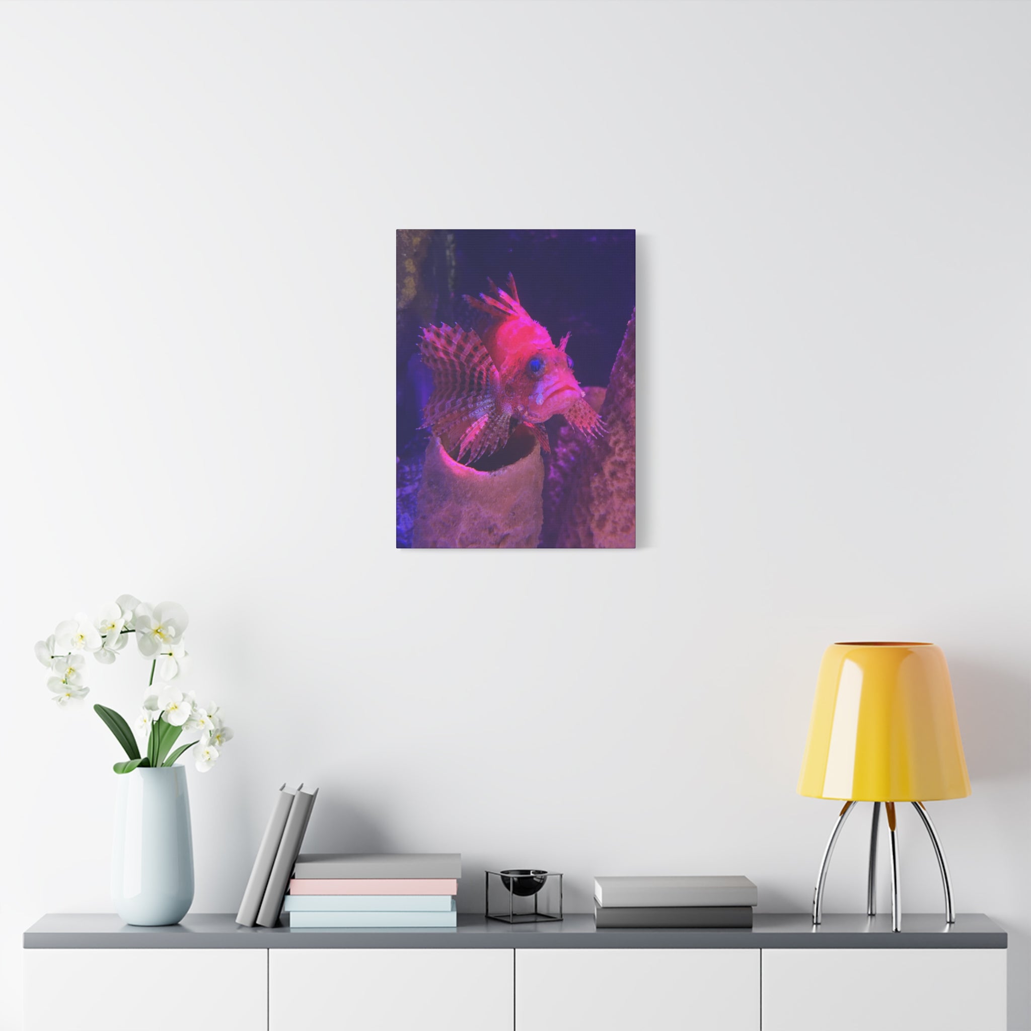 Fuzzy Dwarf Lionfish Canvas Print — Vibrant Marine Wall Art (1.25" Stretched)