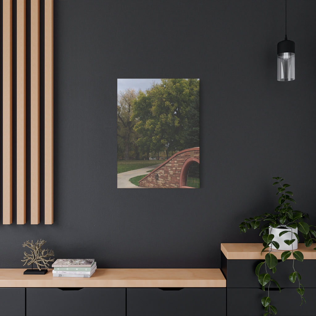 Park Pathway Matte Canvas Wall Art — Stretched 1.25"