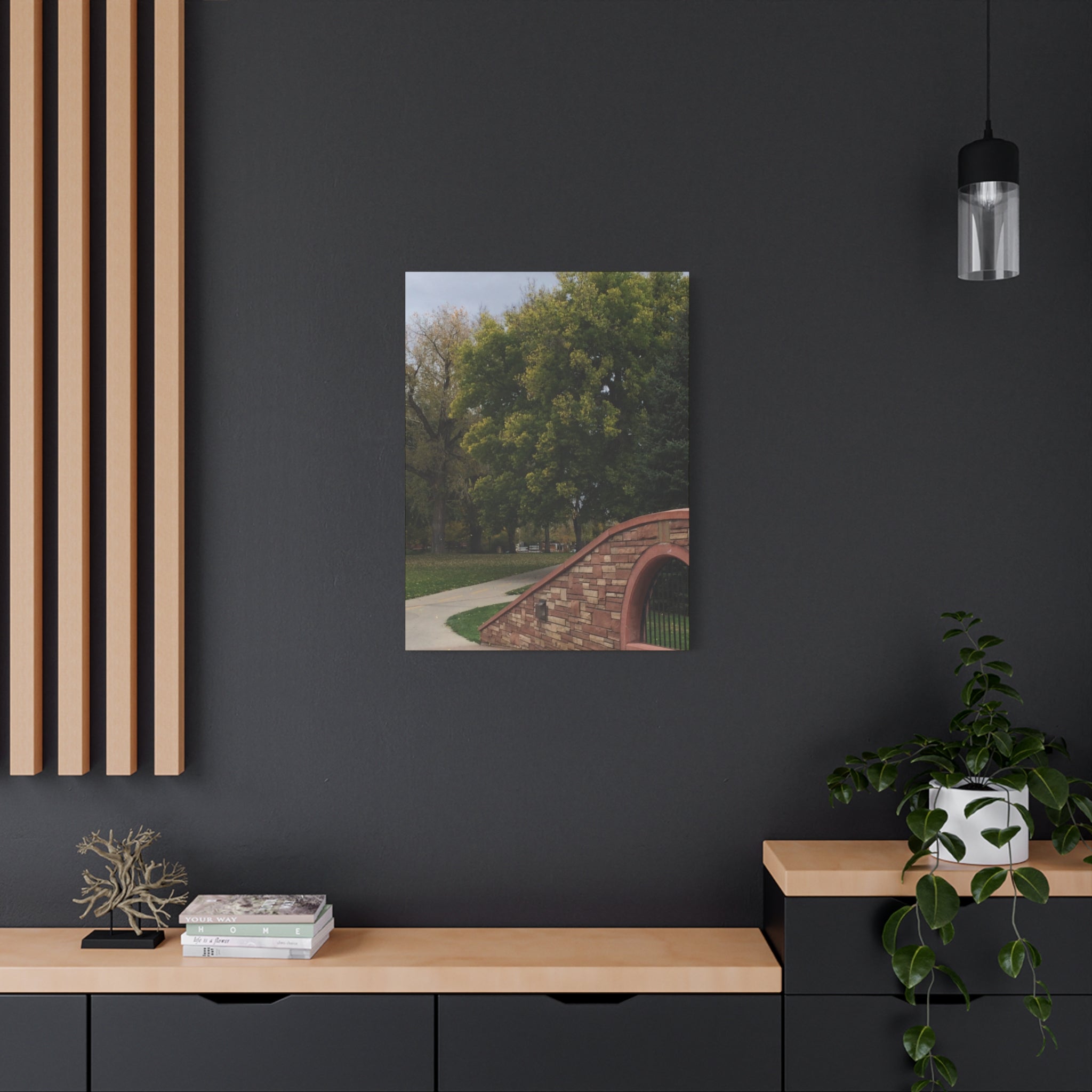Park Pathway Matte Canvas Wall Art — Stretched 1.25"