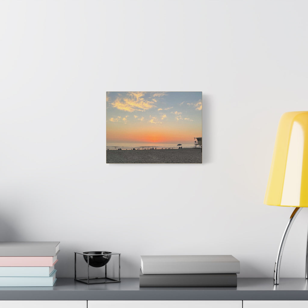 Sunset Beach Canvas Print — Matte Stretched Wall Art
