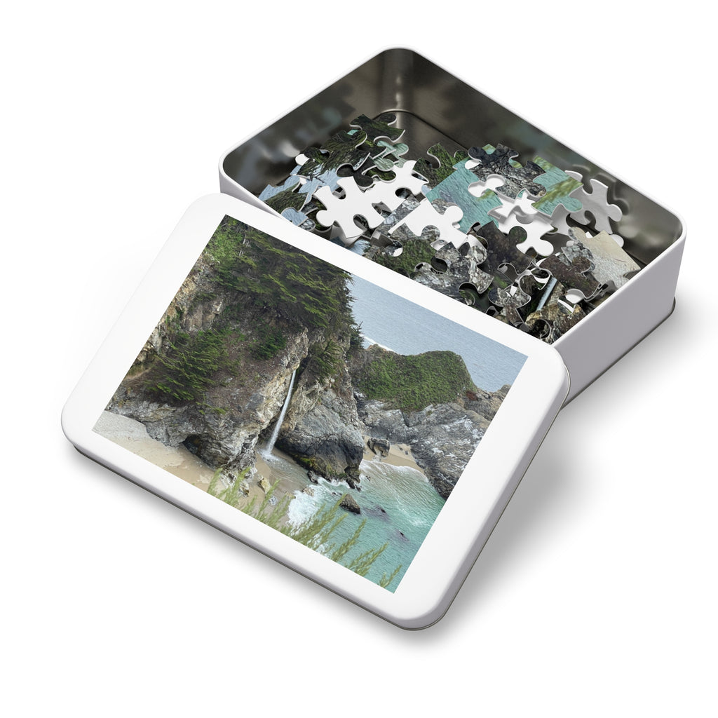Coastal Waterfall Jigsaw Puzzle (with Tin)