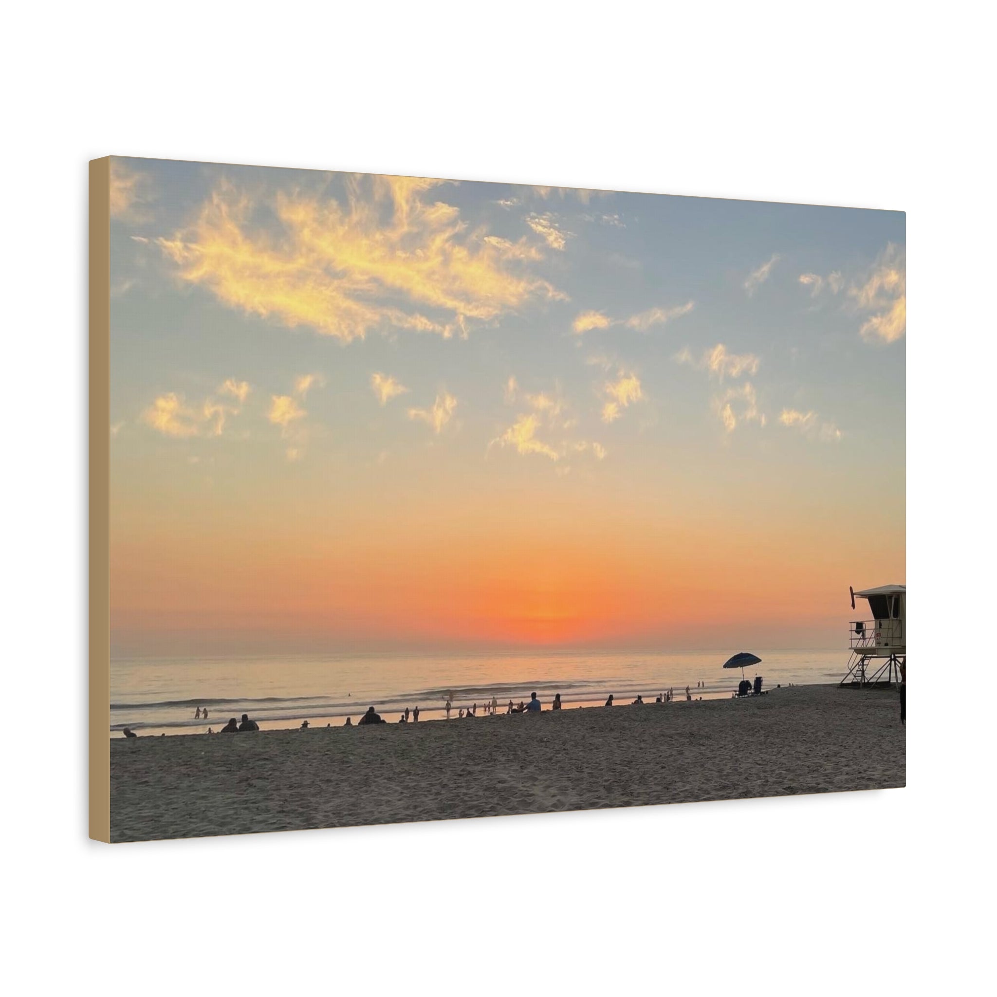 Sunset Beach Canvas Print — Matte Stretched Wall Art