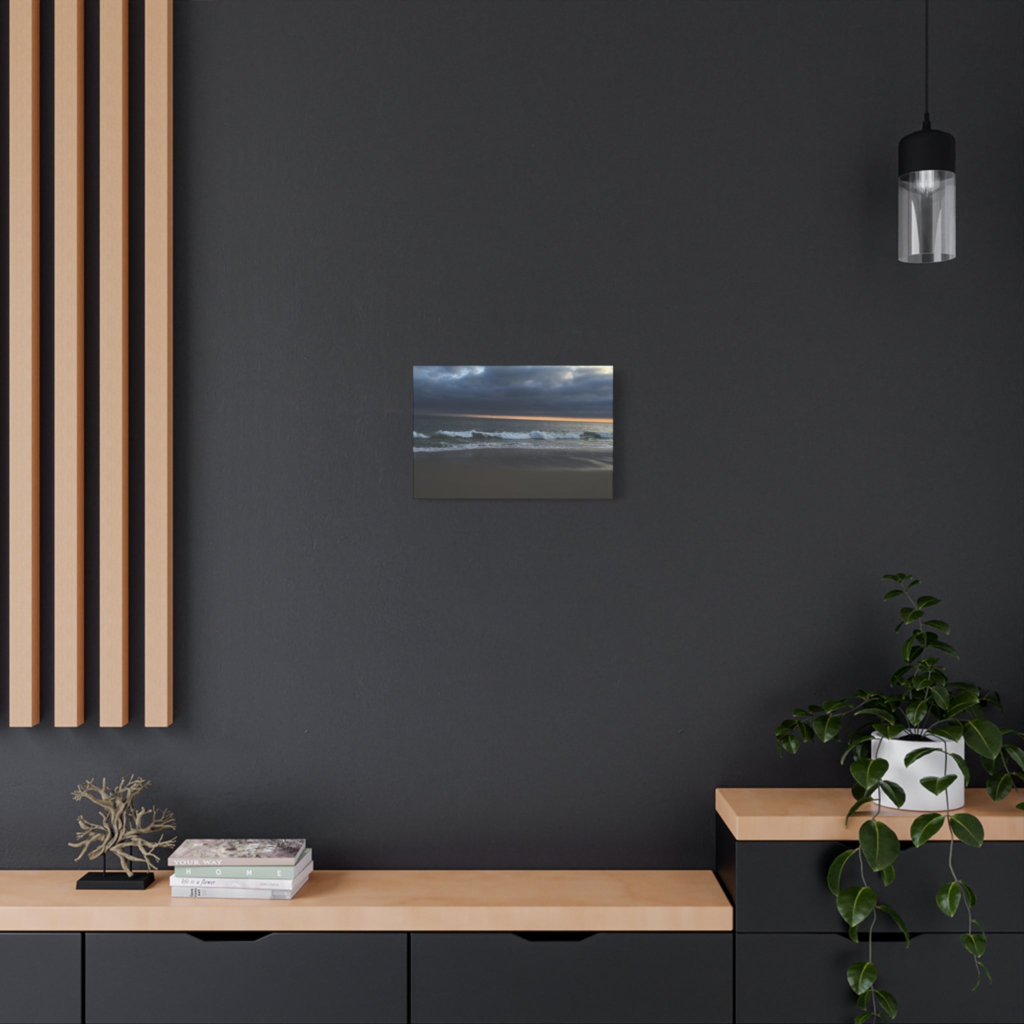 Ocean Beach Sunset Canvas Print — Matte Stretched Wall Art