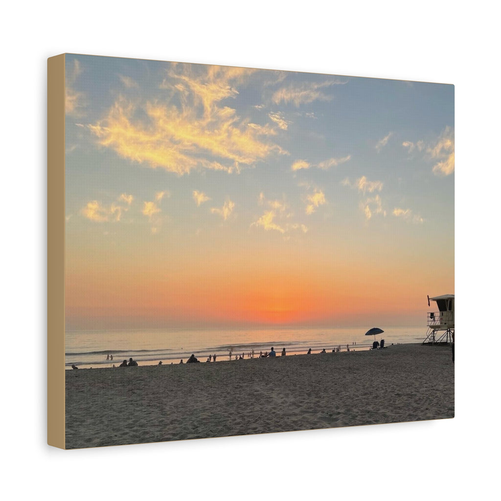 Sunset Beach Canvas Print — Matte Stretched Wall Art
