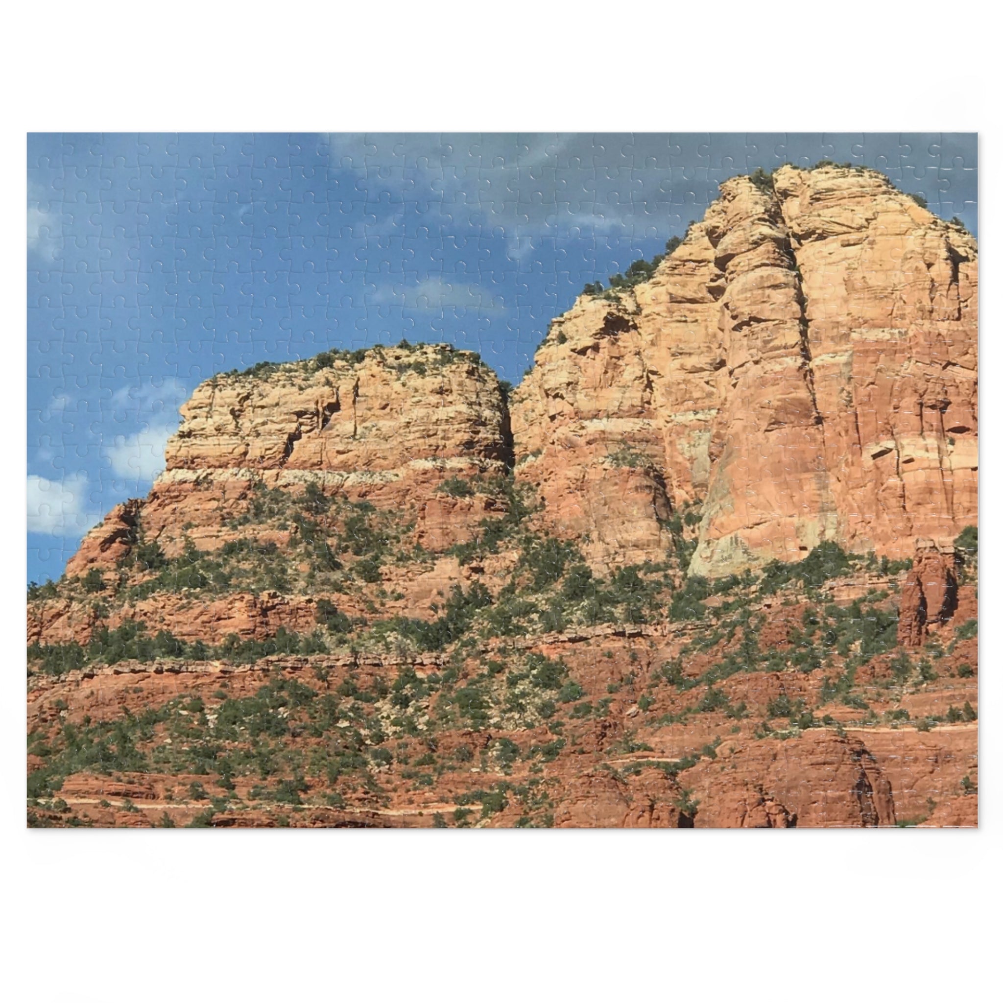 Red Rock Canyon Landscape Jigsaw Puzzle with Tin – Scenic Puzzle Gift