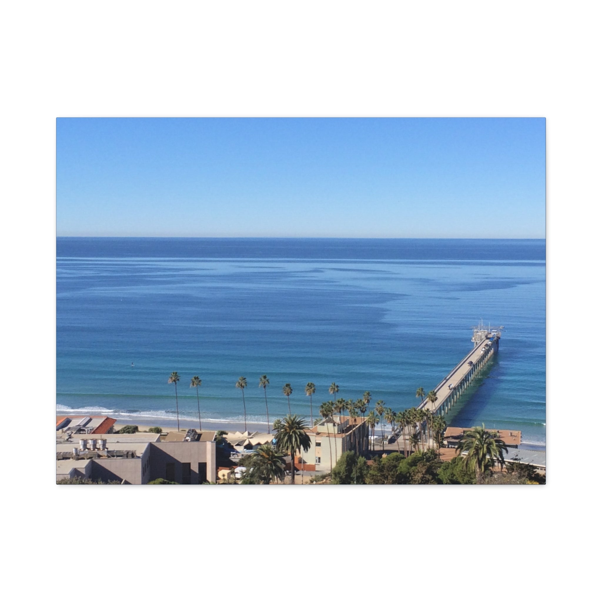 Coastal Pier Canvas Print — Matte Stretched Ocean Wall Art