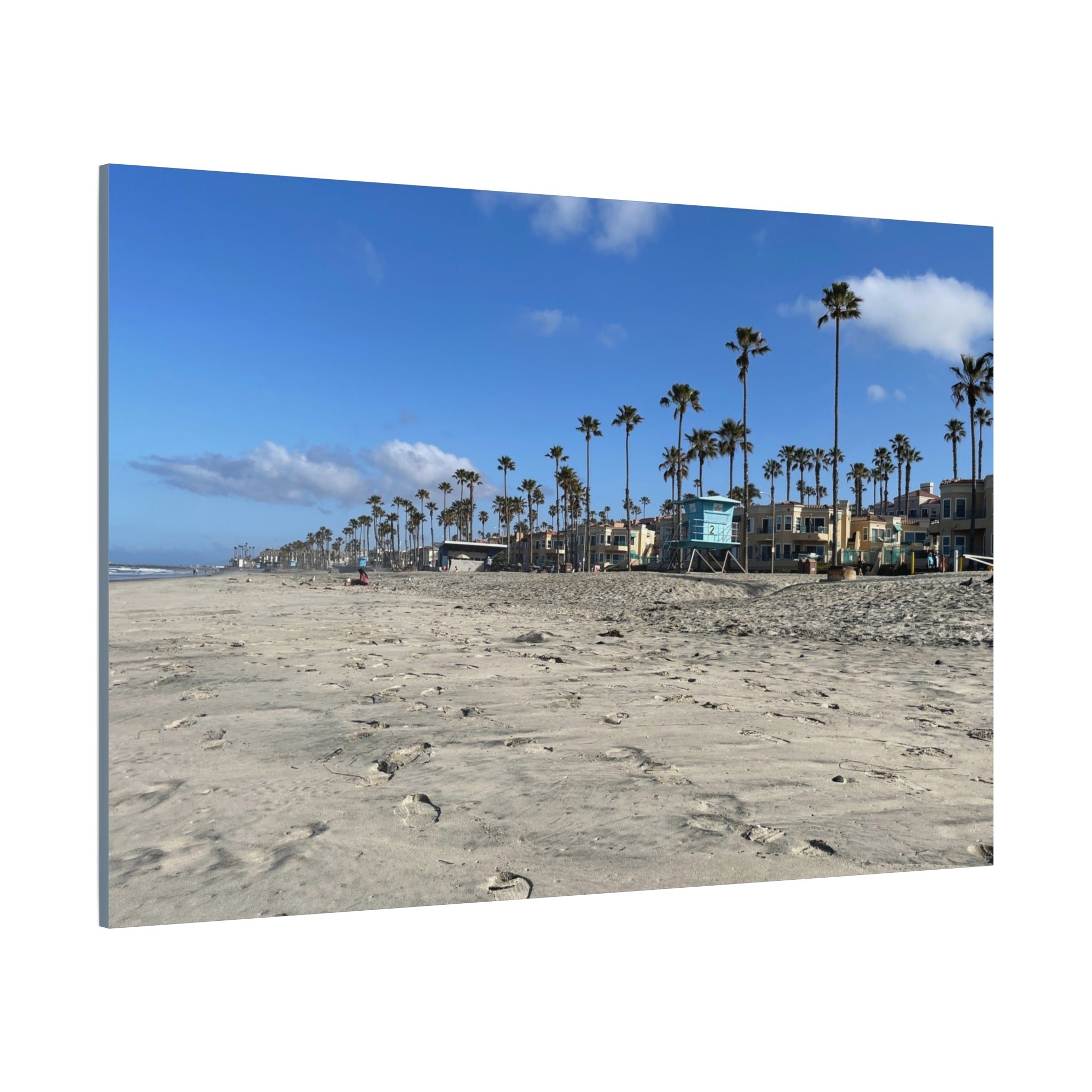 Coastal Palm Beach Canvas Print — Stretched Matte Wall Art