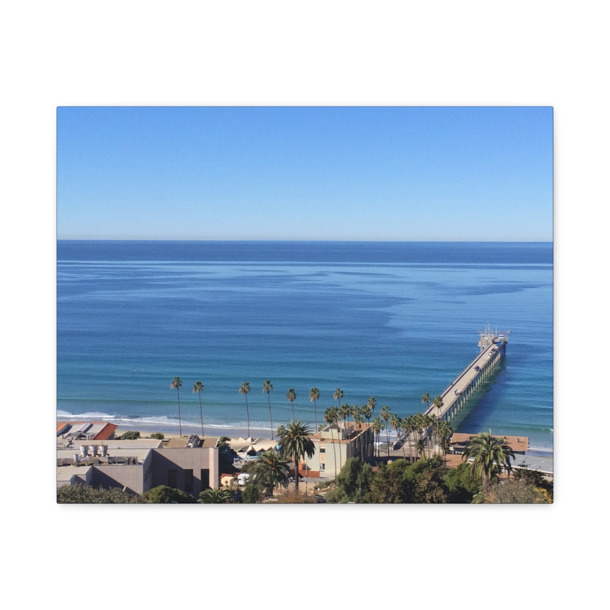 Coastal Pier Canvas Print — Matte Stretched Ocean Wall Art