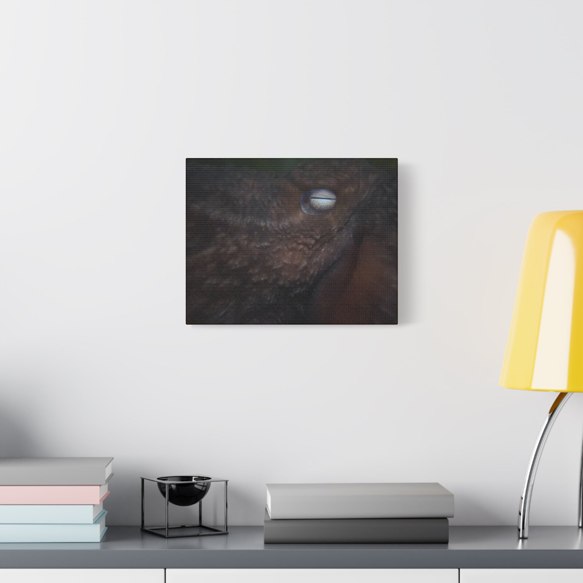 Octopus Eye Matte Canvas Print — Deep Sea Photography Wall Art